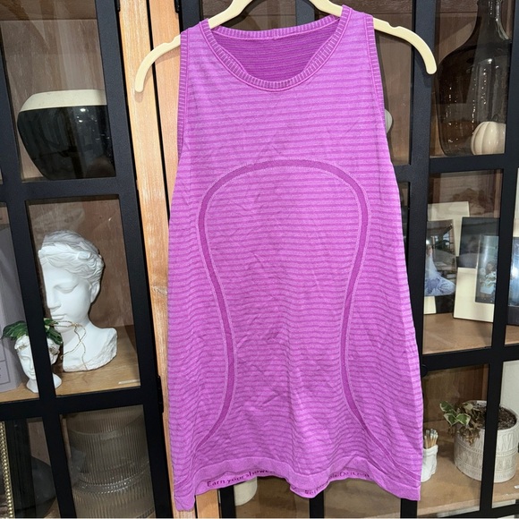 Lululemon Swiftly Tech Tank top Rugby Stripe Tonal Heather Ultra Violet workout - Picture 6 of 6